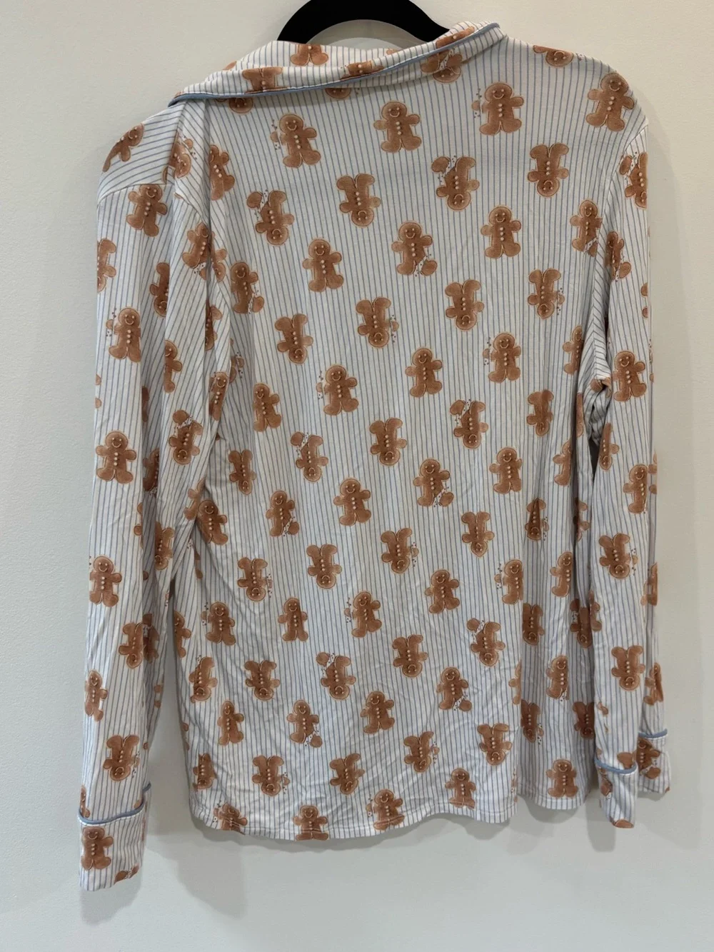 OVERSLEPT by Aerie Real Soft Gingerbread Man Pajama Shirt